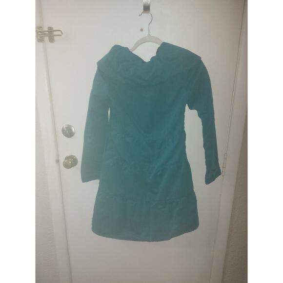 Teal Peacoat Trench Coat M Xhilaration Indie Vanguard Boho Coquette Girl Classic - Picture 4 of 11